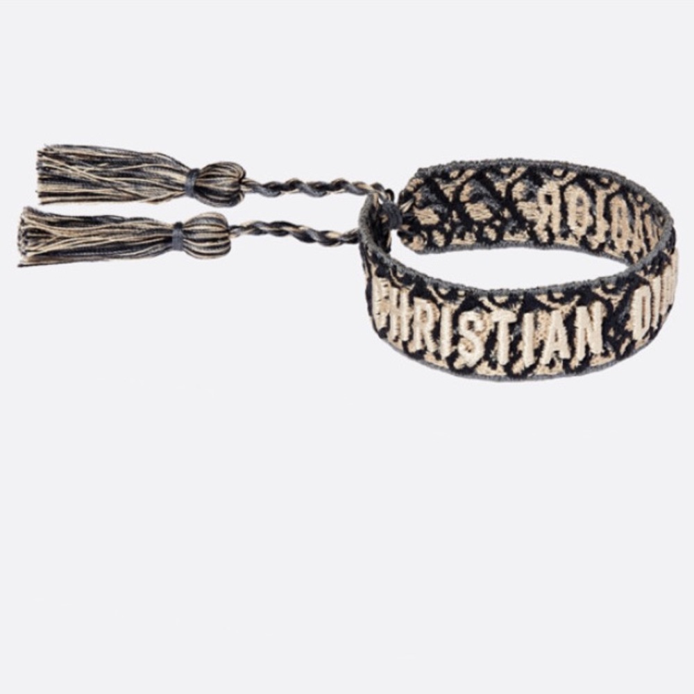 Christian Dior Friendship Bracelet Navy Oblique
